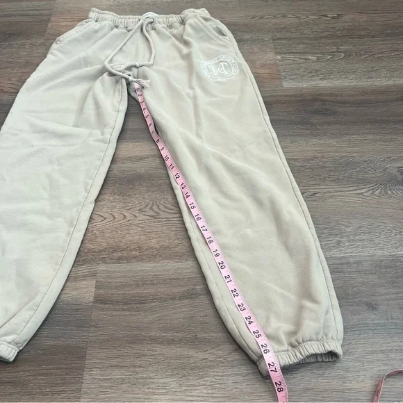 Abercrombie & Fitch Cream Joggers Size Small Lounge Casual Cozy Sweatpants - Picture 10 of 10